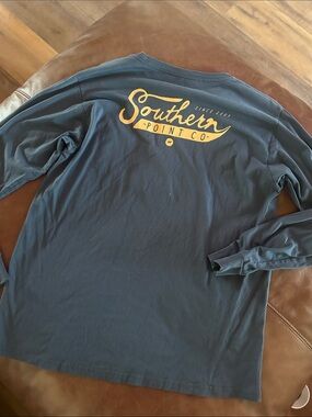 Southern Point Co. Men's Navy Long-Sleeve Logo Tee
